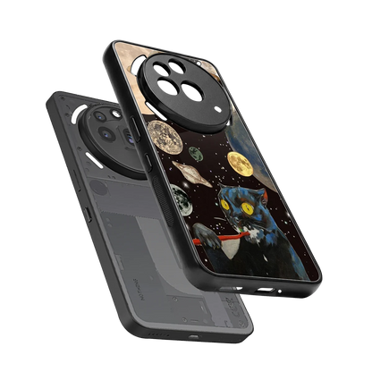 Galactic Purr sleek nothing phone 3a pro cover with tempered glass back and TPU edges