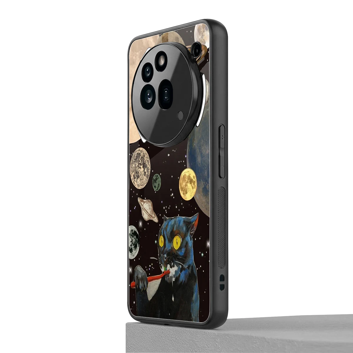 Galactic Purr nothing phone 3a pro mobile cover | shockproof glass phone case