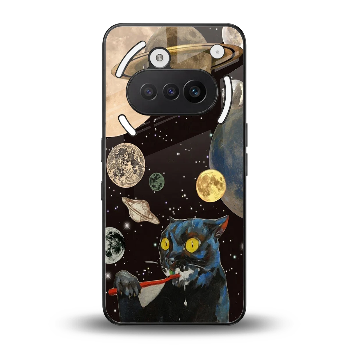 Galactic Purr back phone cover | glass case for nothing phone 3a