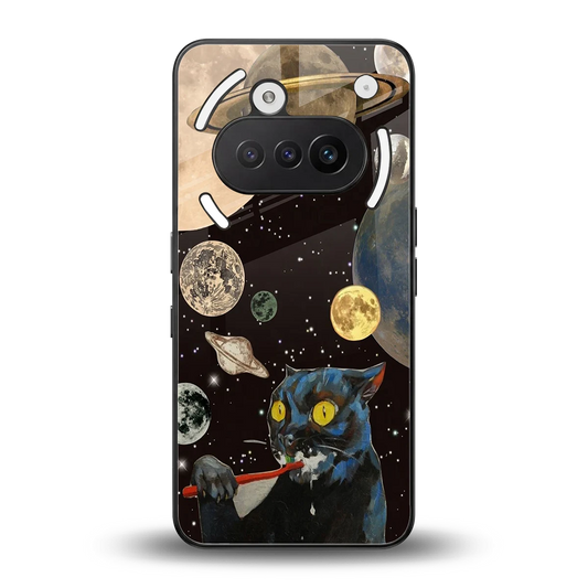 Galactic Purr back phone cover | glass case for nothing phone 3a