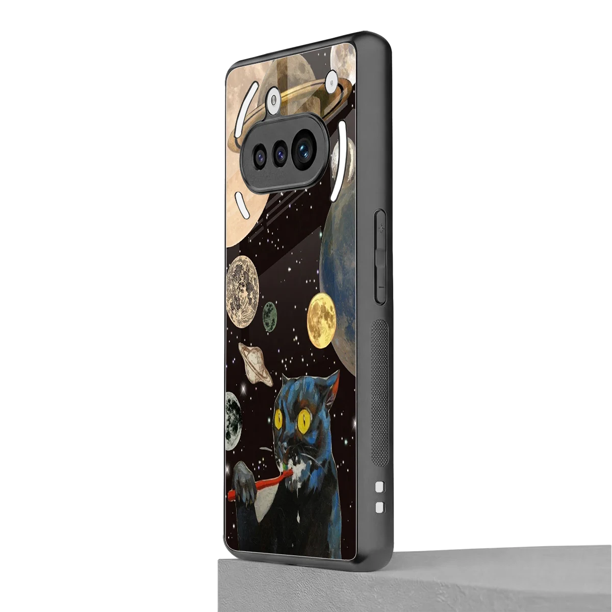 Galactic Purr nothing phone 3a mobile cover | shockproof glass phone case