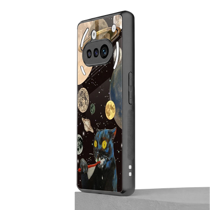 Galactic Purr nothing phone 3a mobile cover | shockproof glass phone case