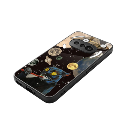 Galactic Purr stylish phone case for nothing phone 3a | glossy glass and slim fit