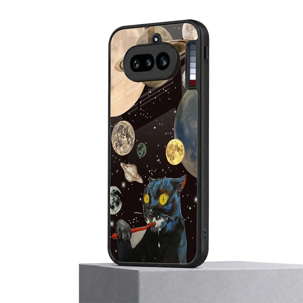 Galactic Purr nothing phone 4a mobile cover | shockproof glass phone case