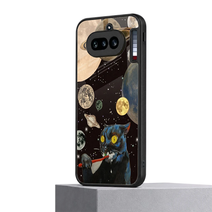 Galactic Purr nothing phone 4a mobile cover | shockproof glass phone case