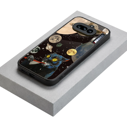 Galactic Purr stylish phone case for nothing phone 4a | glossy glass and slim fit