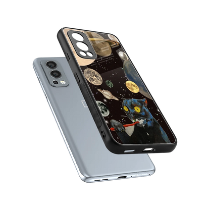 Galactic Purr sleek oneplus nord 2 cover with tempered glass back and TPU edges