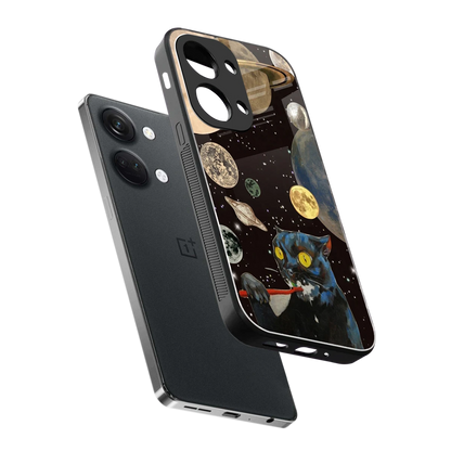 Galactic Purr sleek oneplus nord 3 cover with tempered glass back and TPU edges