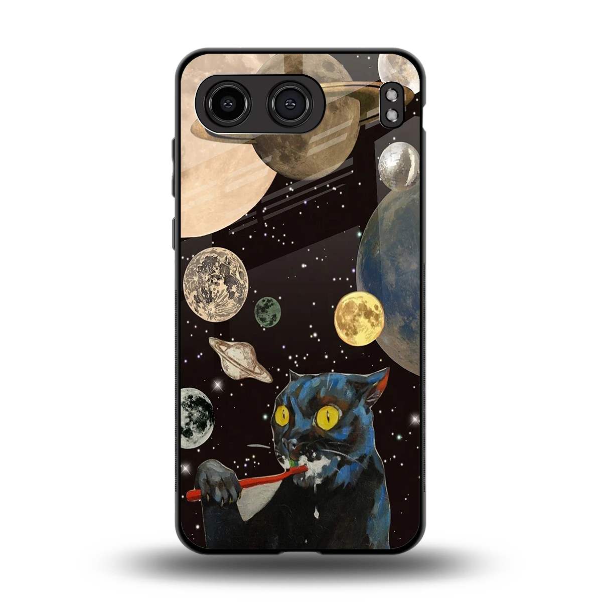 Galactic Purr back phone cover | glass case for oneplus nord 4