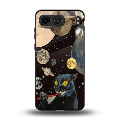 Galactic Purr back phone cover | glass case for oneplus nord 4