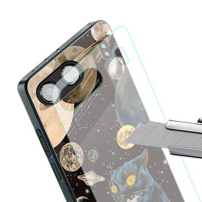 Galactic Purr stylish phone case for oneplus nord 4 | glossy glass and slim fit