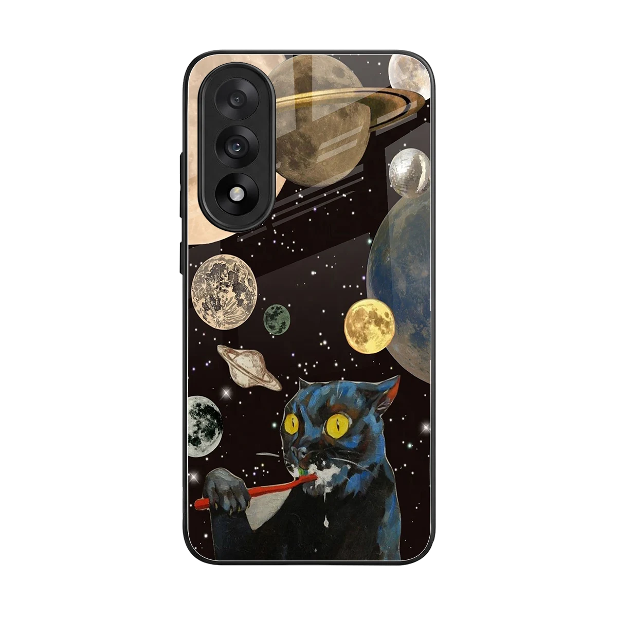 Galactic Purr back phone cover | glass case for oneplus nord 5