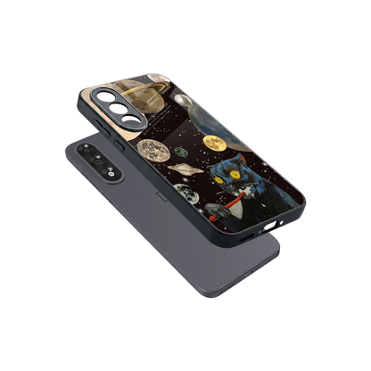 Galactic Purr sleek oneplus nord 5 cover with tempered glass back and TPU edges