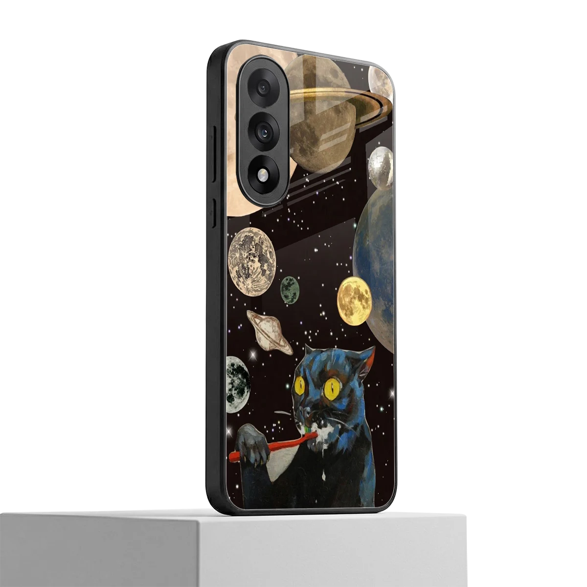 Galactic Purr oneplus nord 5 mobile cover | shockproof glass phone case