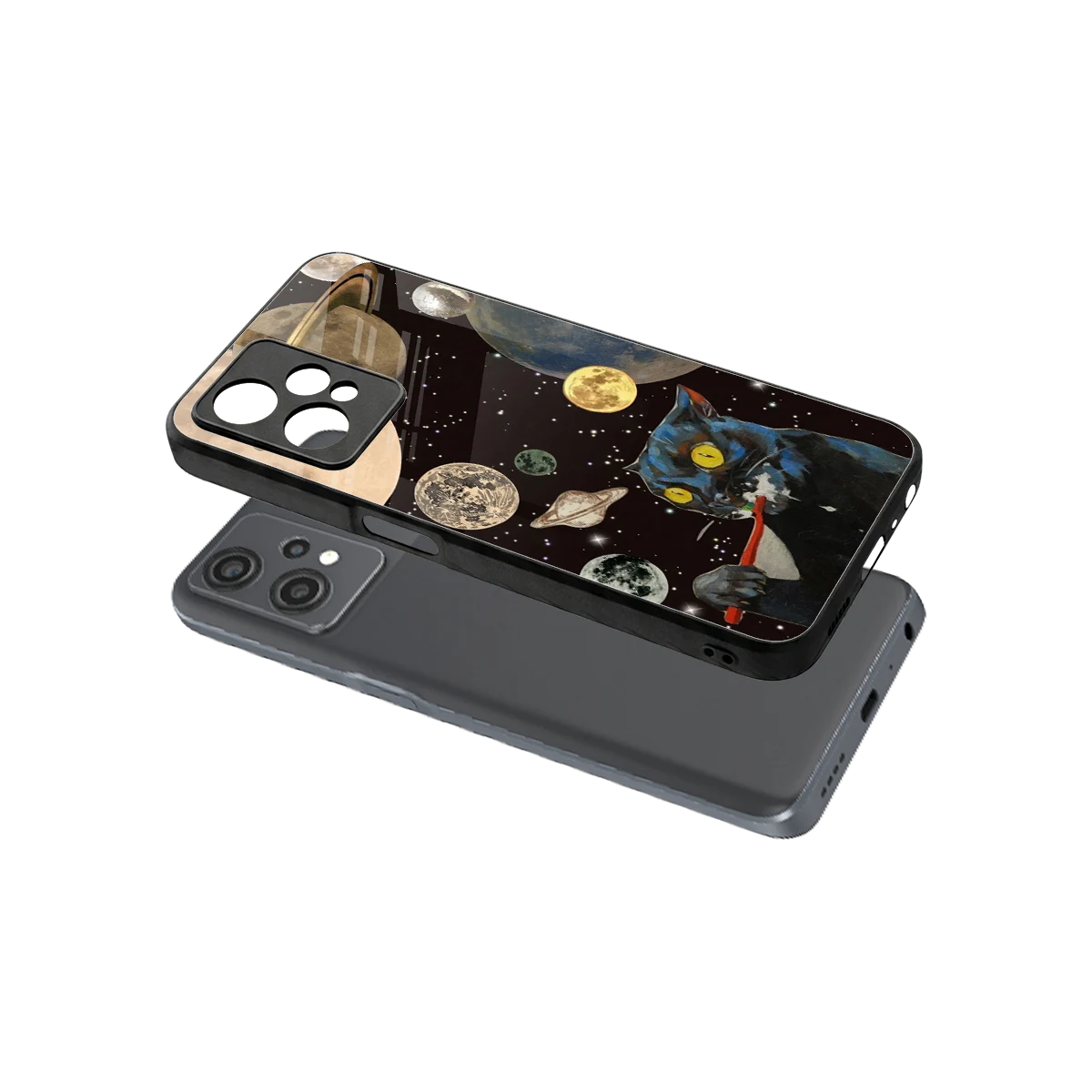 Galactic Purr sleek oneplus nord ce 2 lite cover with tempered glass back and TPU edges