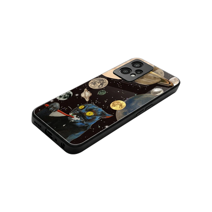 Galactic Purr stylish phone case for oneplus nord ce 2 lite | glossy glass and slim fit