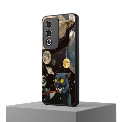 Galactic Purr oppo a3 pro mobile cover | shockproof glass phone case