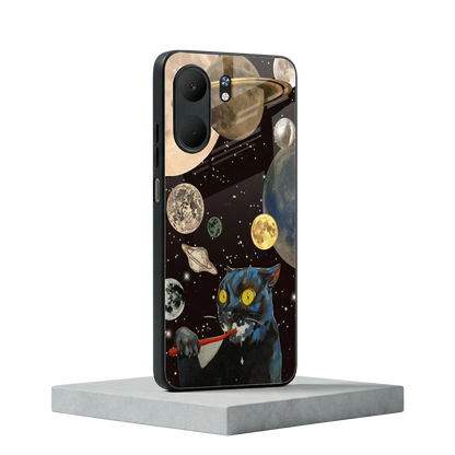 Galactic Purr oppo a5x 5g mobile cover | shockproof glass phone case