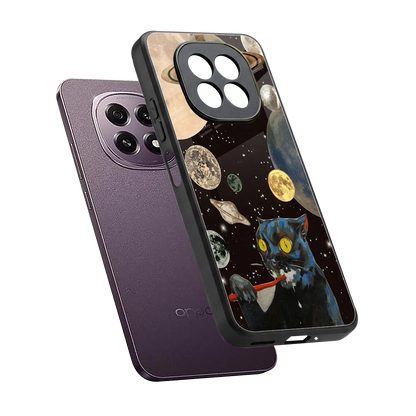 Galactic Purr sleek oppo f29 5g cover with tempered glass back and TPU edges