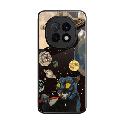 Galactic Purr back phone cover | glass case for oppo f29 pro 5g