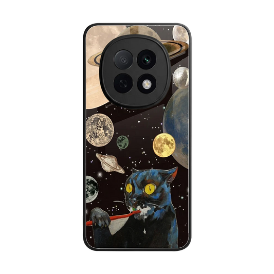 Galactic Purr back phone cover | glass case for oppo f29 pro 5g