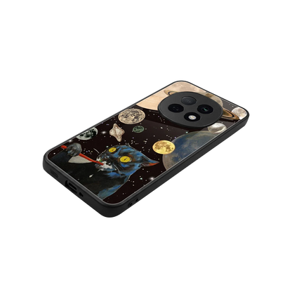Galactic Purr stylish phone case for oppo f29 pro 5g | glossy glass and slim fit