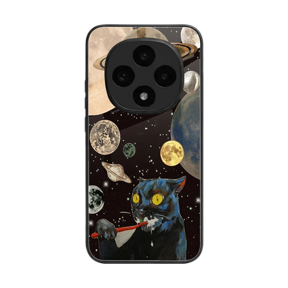 Galactic Purr back phone cover | glass case for oppo f31 pro 5g