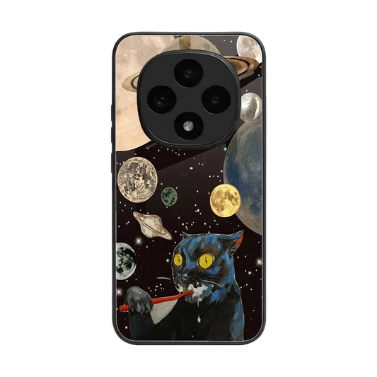 Galactic Purr back phone cover | glass case for oppo f31 pro 5g