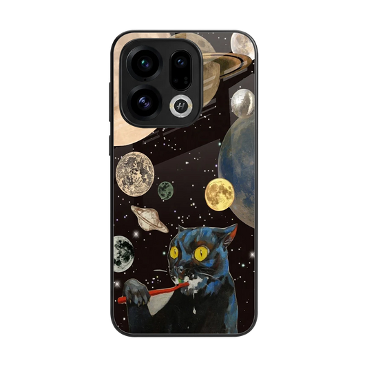 Galactic Purr back phone cover | glass case for oppo find x9