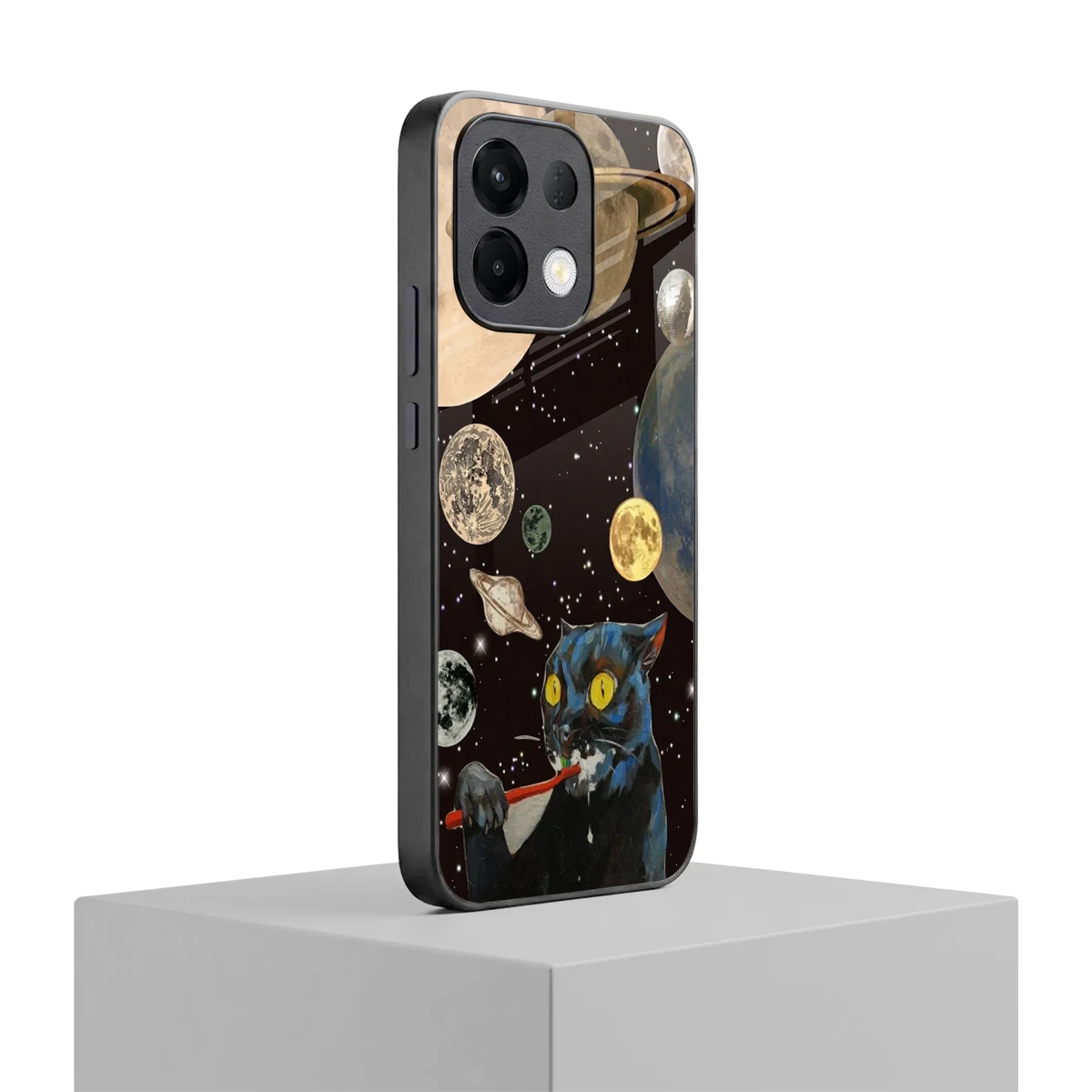 Galactic Purr oppo k13 5g mobile cover | shockproof glass phone case