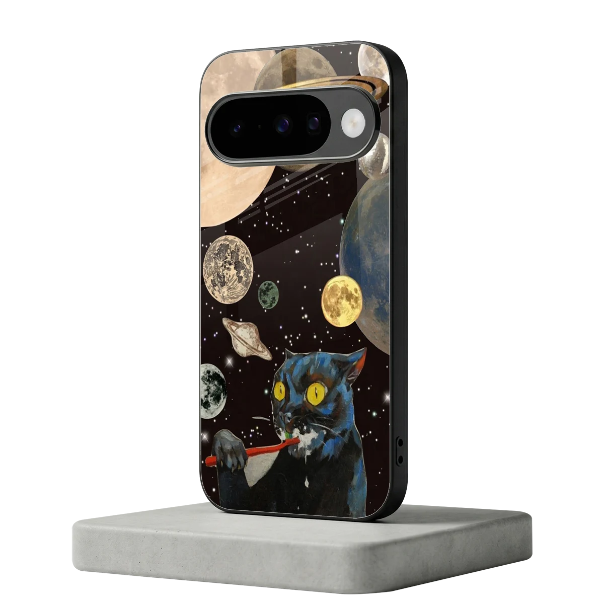 Galactic Purr google pixel 10 mobile cover | shockproof glass phone case
