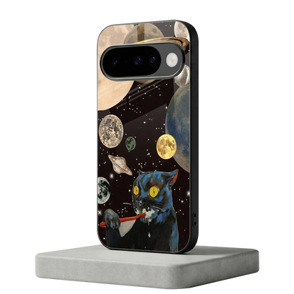 Galactic Purr google pixel 10 mobile cover | shockproof glass phone case