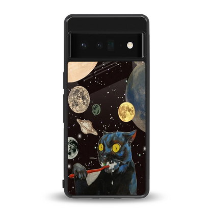 Galactic Purr back phone cover | glass case for google pixel 6 pro