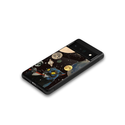 Galactic Purr google pixel 6 pro mobile cover | shockproof glass phone case