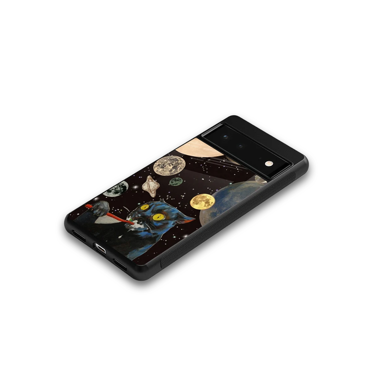 Galactic Purr google pixel 6 mobile cover | shockproof glass phone case