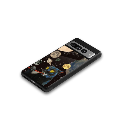 Galactic Purr google pixel 7 pro mobile cover | shockproof glass phone case