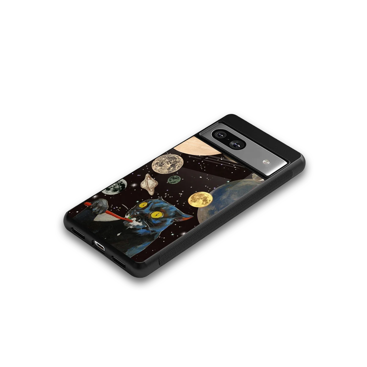 Galactic Purr google pixel 7a mobile cover | shockproof glass phone case