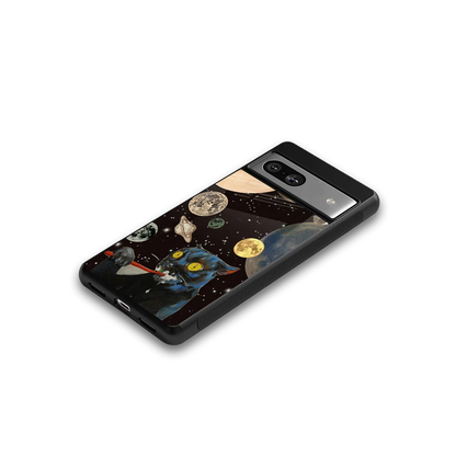 Galactic Purr google pixel 7a mobile cover | shockproof glass phone case