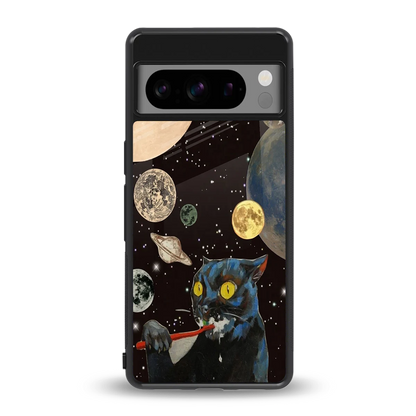 Galactic Purr back phone cover | glass case for google pixel 8 pro