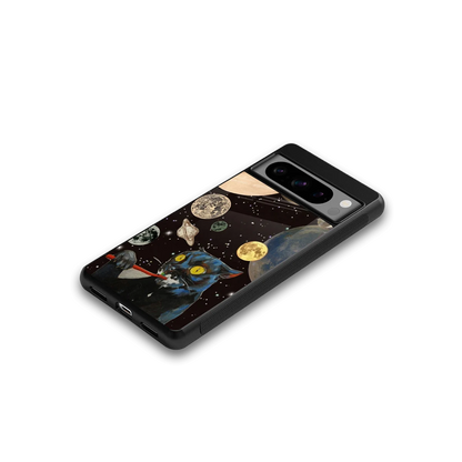 Galactic Purr google pixel 8 pro mobile cover | shockproof glass phone case