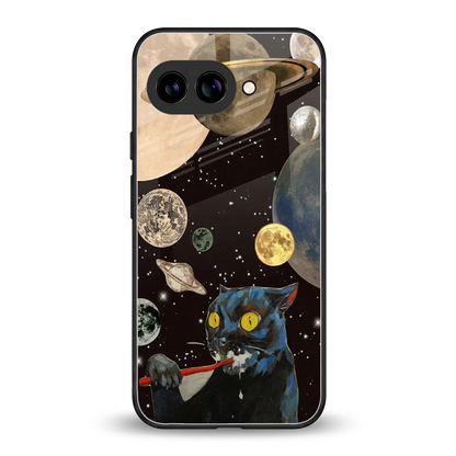Galactic Purr back phone cover | glass case for google pixel 10a