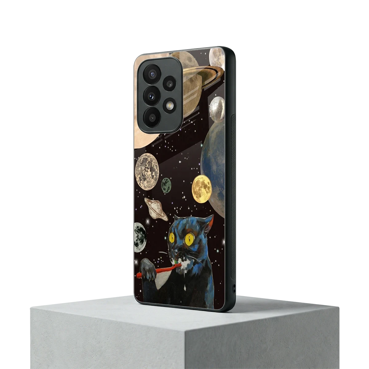 Galactic Purr samsung galaxy a23 mobile cover | shockproof glass phone case