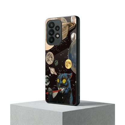 Galactic Purr samsung galaxy a23 mobile cover | shockproof glass phone case