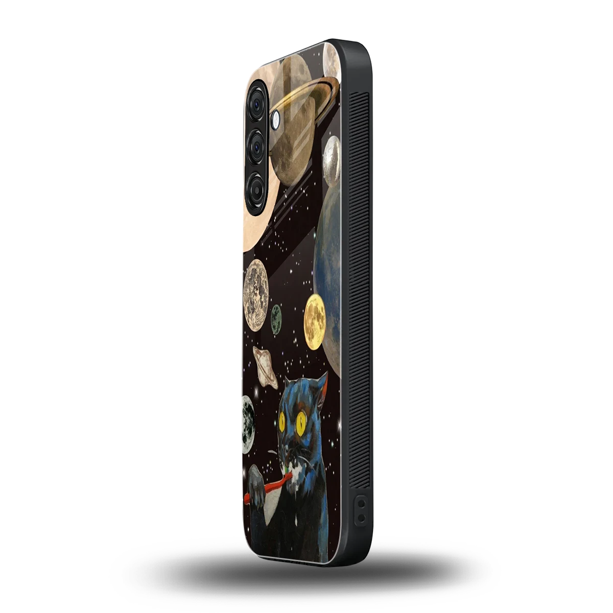 Galactic Purr samsung galaxy a55 5g mobile cover | shockproof glass phone case