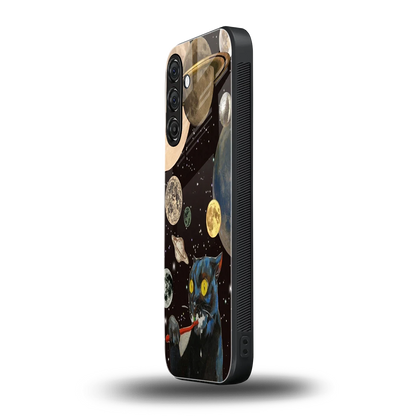 Galactic Purr samsung galaxy a55 5g mobile cover | shockproof glass phone case