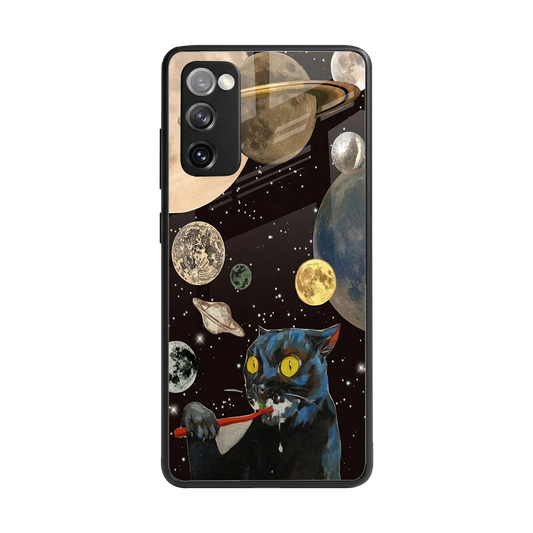 Galactic Purr back phone cover | glass case for samsung galaxy s20 fe