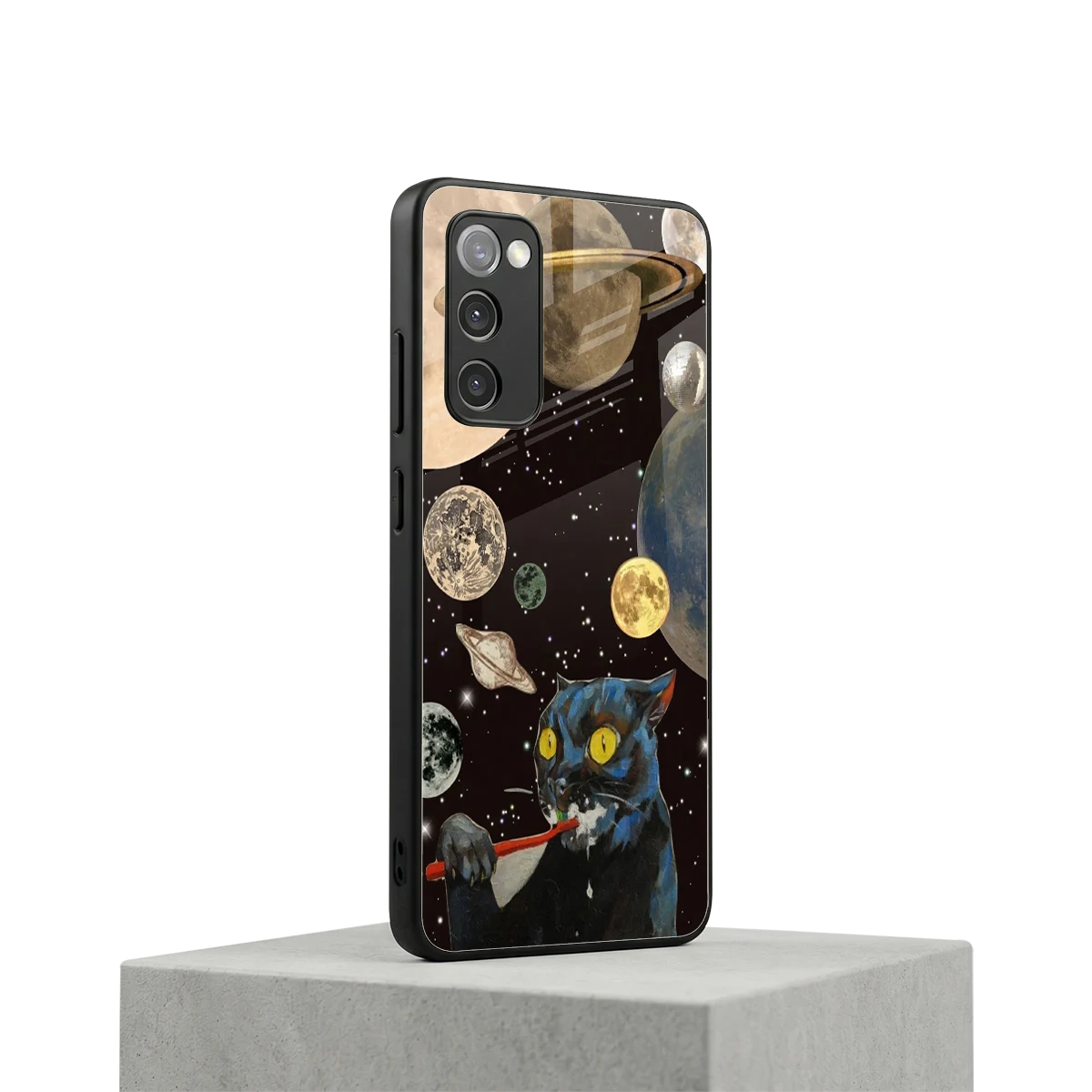 Galactic Purr samsung galaxy s20 fe mobile cover | shockproof glass phone case