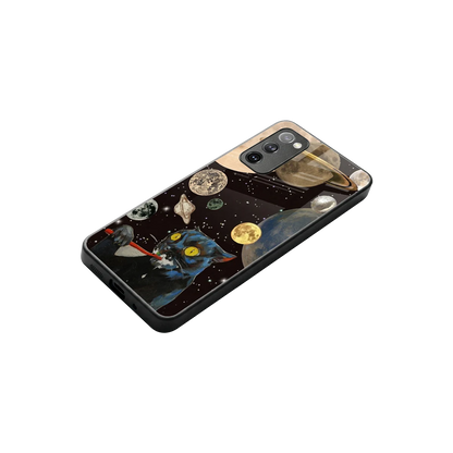 Galactic Purr stylish phone case for samsung galaxy s20 fe | glossy glass and slim fit
