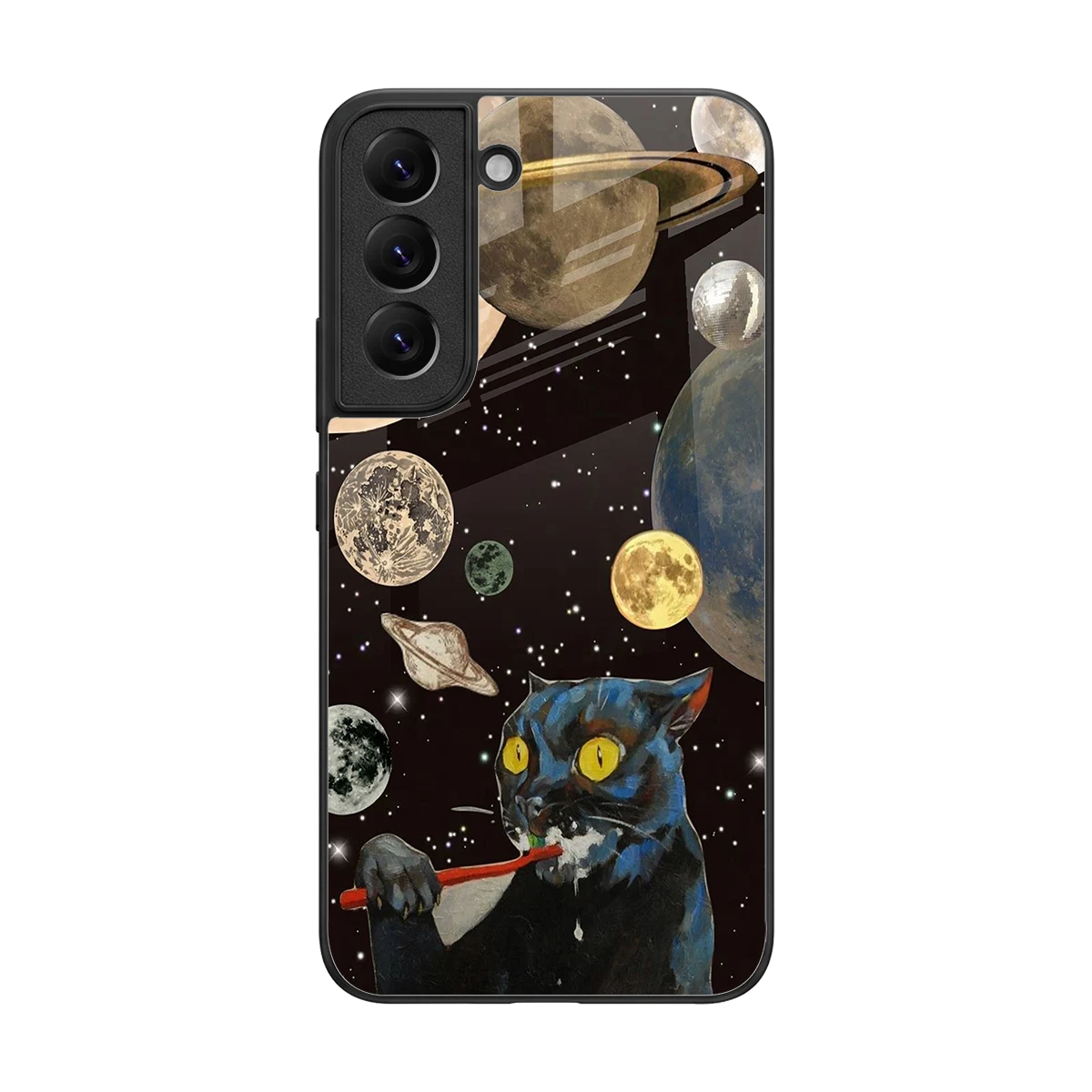 Galactic Purr back phone cover | glass case for samsung galaxy s22