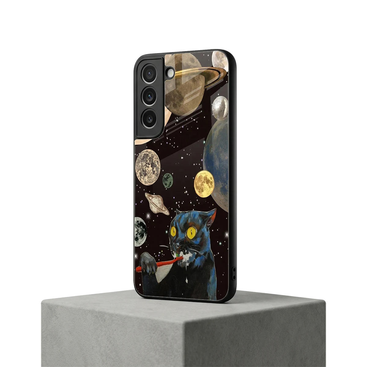 Galactic Purr samsung galaxy s22 mobile cover | shockproof glass phone case